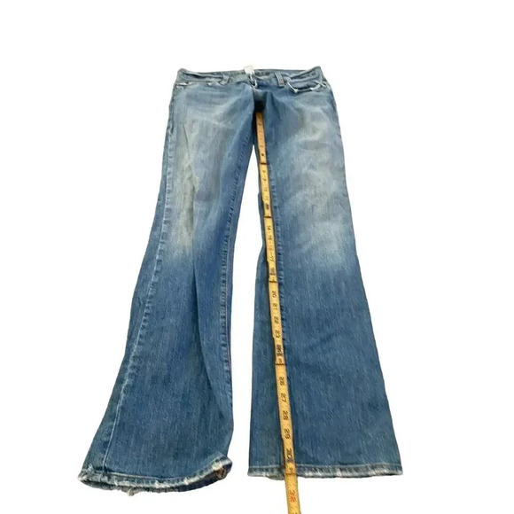 Lucky Brand Dungarees Blue Denim Fit Madeline Block Flare Jean Size 8/29 - Picture 1 of 8